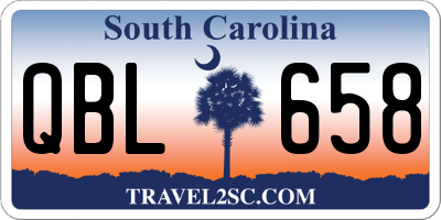 SC license plate QBL658