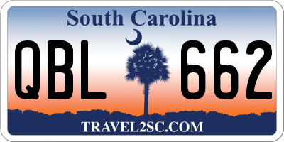 SC license plate QBL662