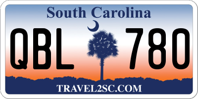 SC license plate QBL780