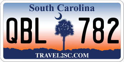 SC license plate QBL782