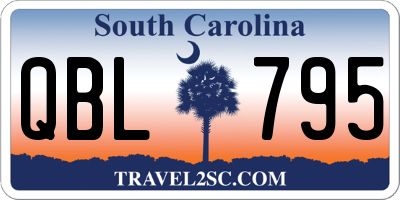 SC license plate QBL795