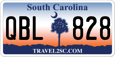 SC license plate QBL828