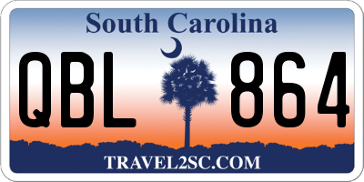 SC license plate QBL864