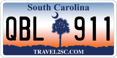 SC license plate QBL911