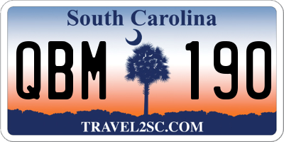SC license plate QBM190