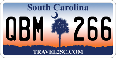 SC license plate QBM266