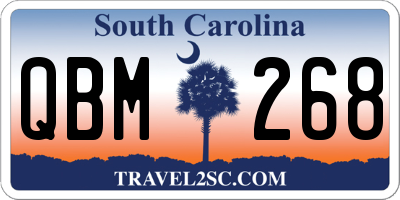 SC license plate QBM268