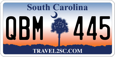 SC license plate QBM445