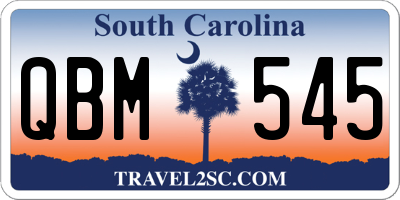 SC license plate QBM545