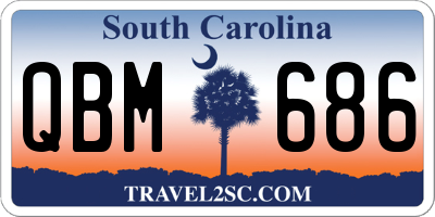 SC license plate QBM686