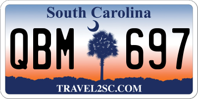 SC license plate QBM697