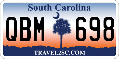 SC license plate QBM698