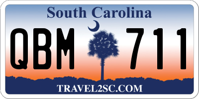 SC license plate QBM711