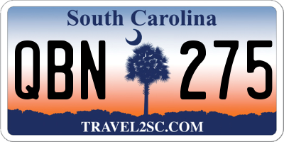SC license plate QBN275