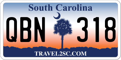 SC license plate QBN318