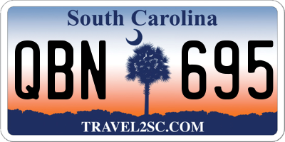 SC license plate QBN695