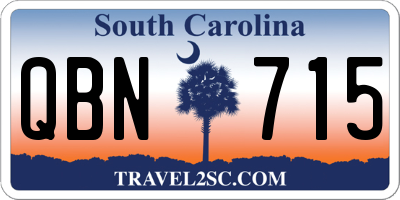 SC license plate QBN715