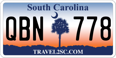SC license plate QBN778