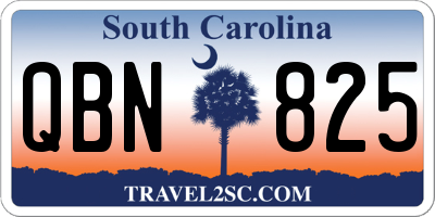 SC license plate QBN825