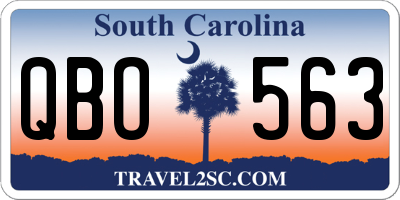 SC license plate QBO563