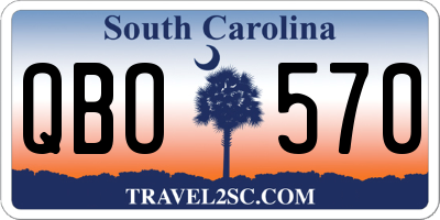 SC license plate QBO570