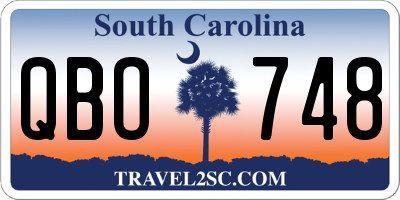 SC license plate QBO748