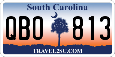 SC license plate QBO813