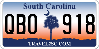 SC license plate QBO918