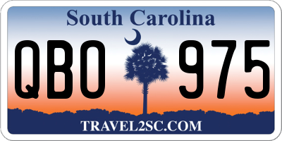 SC license plate QBO975