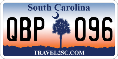 SC license plate QBP096