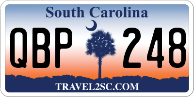 SC license plate QBP248