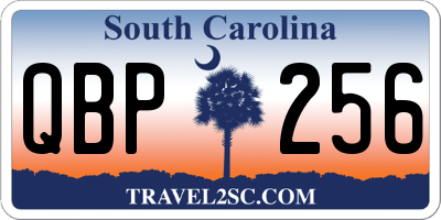 SC license plate QBP256