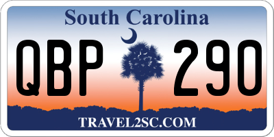 SC license plate QBP290