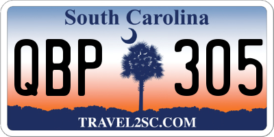 SC license plate QBP305