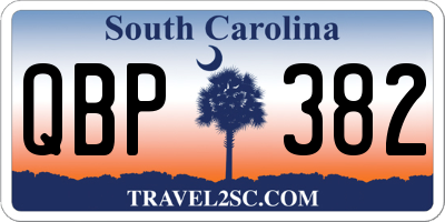 SC license plate QBP382