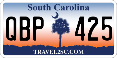 SC license plate QBP425