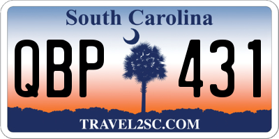 SC license plate QBP431