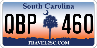 SC license plate QBP460