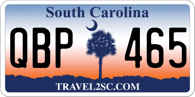 SC license plate QBP465
