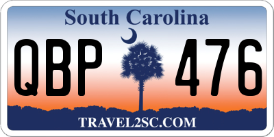 SC license plate QBP476