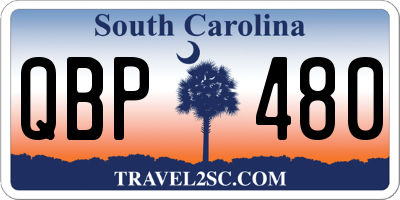 SC license plate QBP480