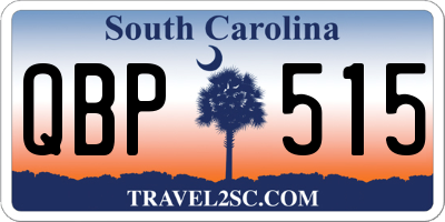 SC license plate QBP515