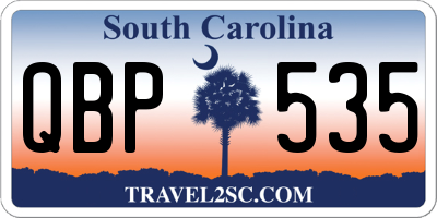 SC license plate QBP535