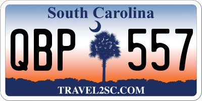 SC license plate QBP557