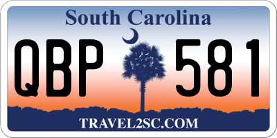 SC license plate QBP581