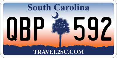 SC license plate QBP592