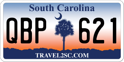 SC license plate QBP621