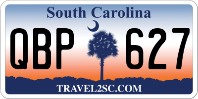 SC license plate QBP627