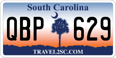SC license plate QBP629