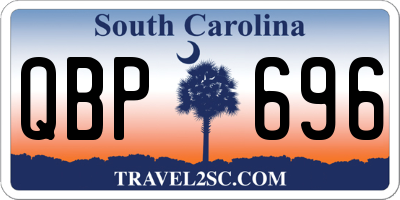 SC license plate QBP696